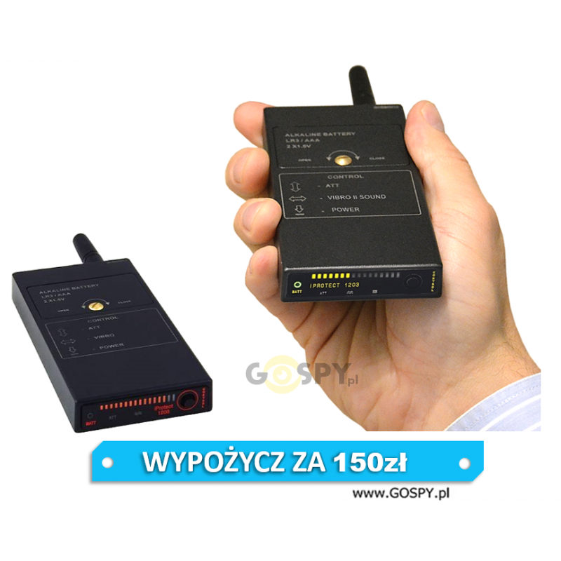 Wykrywacz podsłuchów GPS, WIFI, GSM, Bluetooth PROTECT 1203i