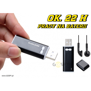 Dyktafon cyfrowy VX-13 8GB Ochrona Hasłem + Detekcja Głosu VOS