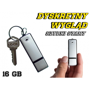 DYKTAFON SZPIEGOWSKI W PENDRICE BLACK-200 16 GB