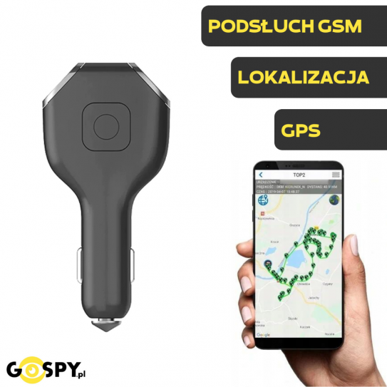 Podsłuch GSM z lokalizacją GPS Ładowarka Samochodowa G17