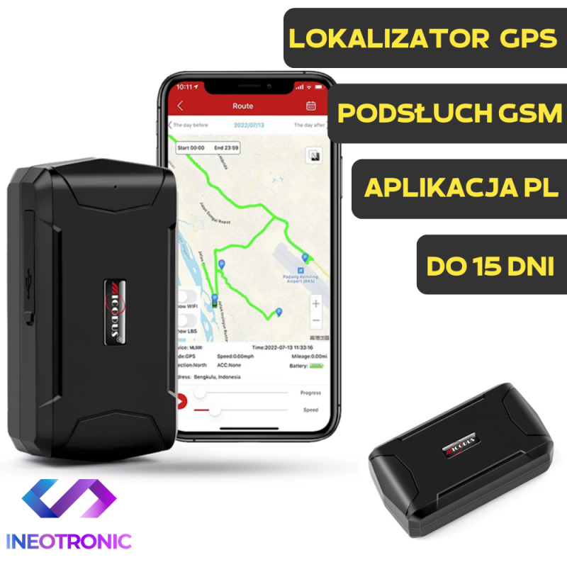 Mini Lokalizator GPS ML500 z Podsłuchem na żywo (Hermetyczny)