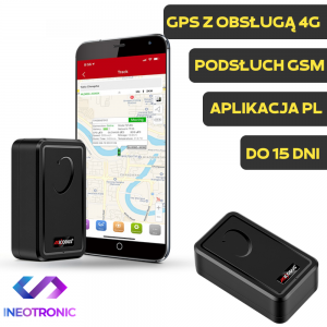 Mini Lokalizator GPS ML500G Nowej Generacji 4G z Podsłuchem na żywo (Hermetyczny)