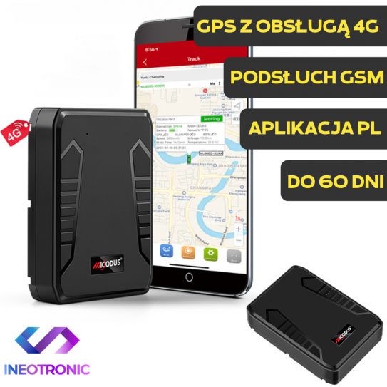 Lokalizator GPS ML808G Nowej Generacji 4G z Podsłuchem na żywo (Hermetyczny)