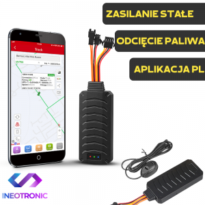 Lokalizator GPS MV790 do Motoru, Samochodu z odcięciem paliwa + Funkcja Podsłuchu (Mikrofon zewnętrzny)