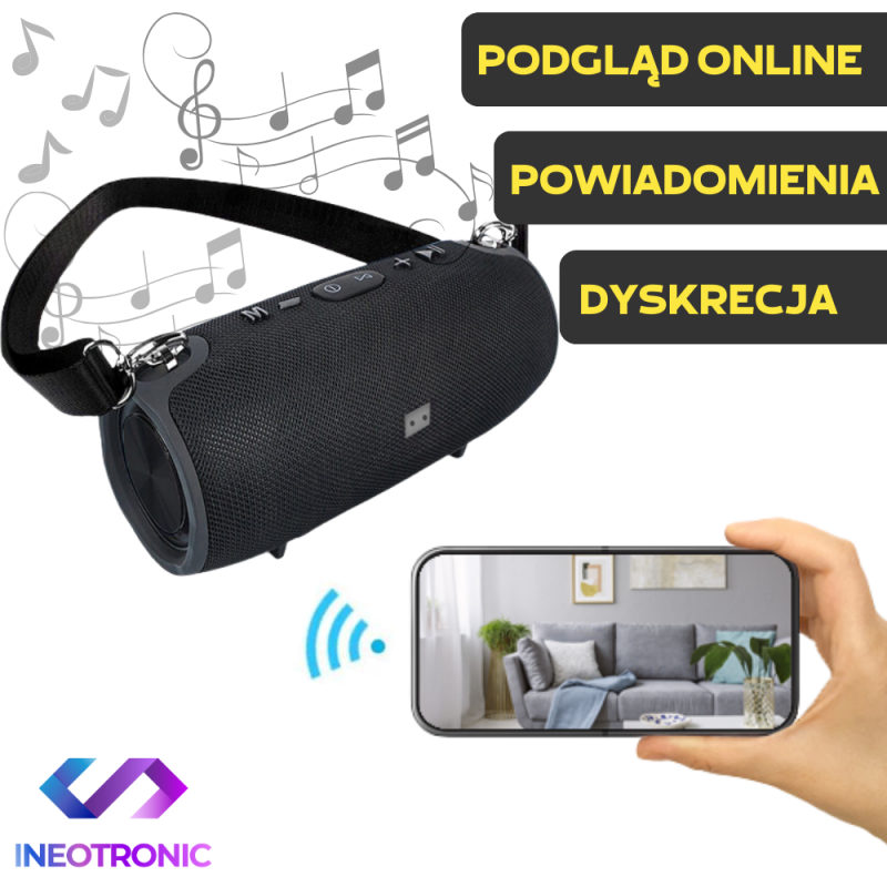 Kamera Wi-Fi Głośnik Bluetooth (Podgląd Zdalny)