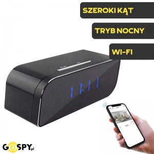 Zegar kamera Budzik szpiegowski WIFI NX-70