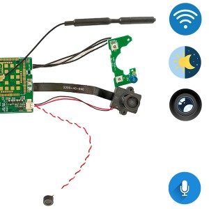 Kamera do ukrycia IP055 Wi-Fi IR FHD + zew. mikrofon (Podgląd Na żywo)