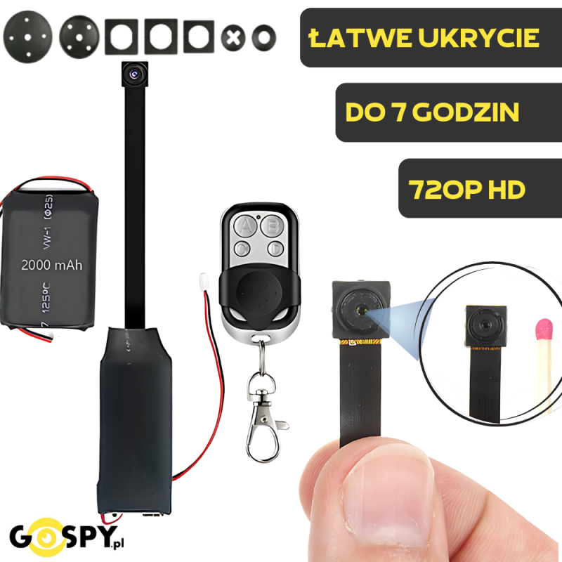 NX293 mini kamera do ukrycia na pilot HD (NX86)