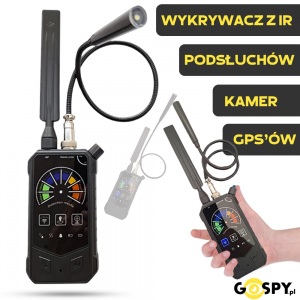 Wykrywacz podsłuchów i kamer DE012 (pluskwy GSM, GPS, Wi-Fi, RF, IR)