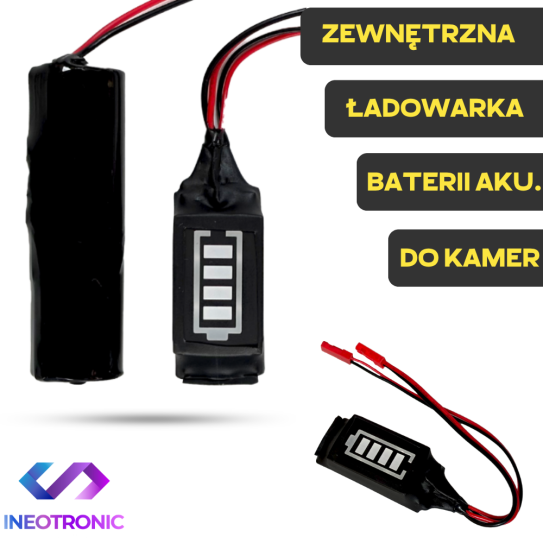 Ładowarka C1 do baterii kamer, dronów, RC + Bateria 5000 mAH