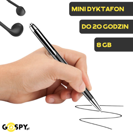 Długopis Dyktafon Q10V 2W1 ( + Detekcja Głosu )