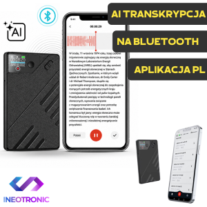 Dyktafon A5 AI 32GB (Aplikacja Bluetooth i Transkrypcja)