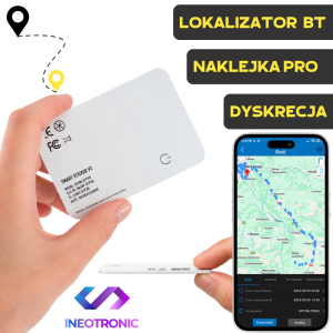 Lokalizator Naklejka PB708 PRO Typu TAG Bluetooth (Pełna Dyskrecja - Wersja 10 minut)