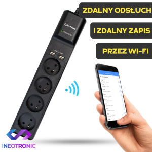 Listwa SPYHOME PRO z Zapisem i Odsłuchem Zdalnym WI-FI Online