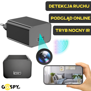 Ładowarka Kamera Wi-Fi M2BW IR (Podgląd Zdalny)