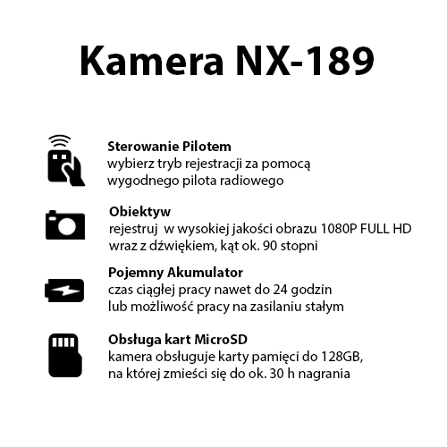 kamera instalacyjna NX189 na pilot nie spyone Full HD ineotronic gospy 1.png