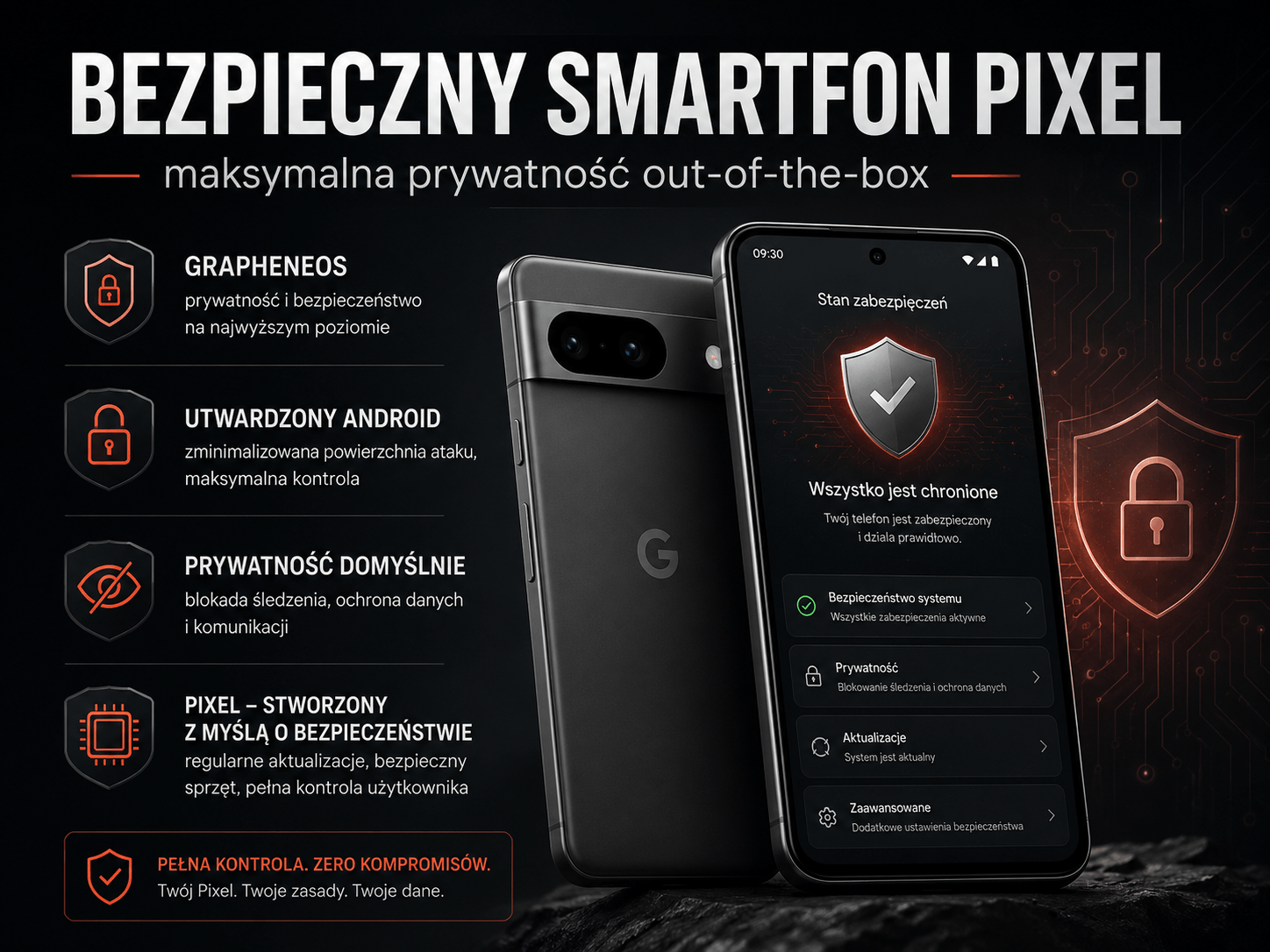 Bezpieczny smartfon Google Pixel GrapheneOS Hardened Android