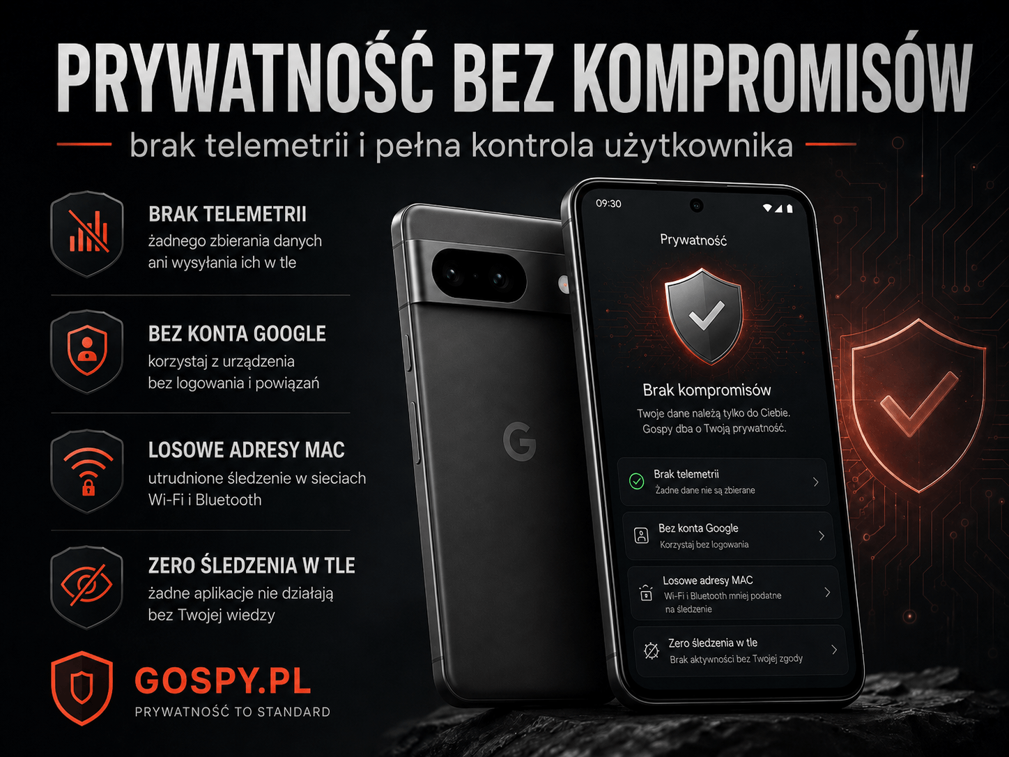 Google Pixel GrapheneOS prywatność bez telemetrii