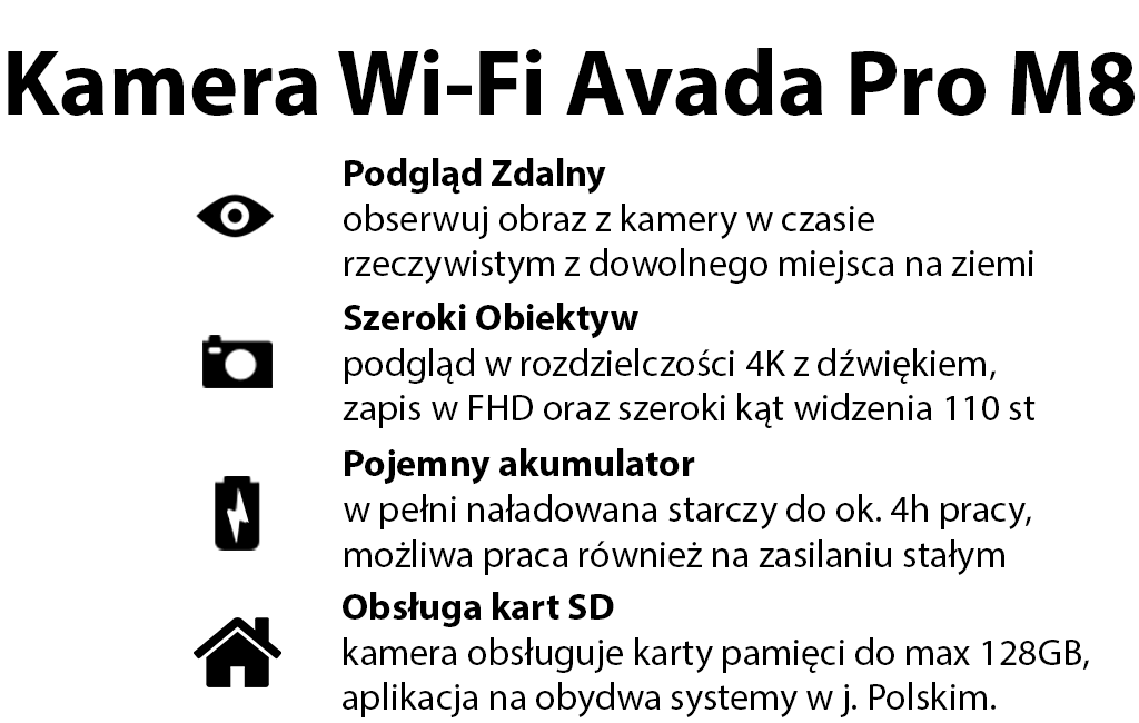 kamera avada m8 mini wifi online zdalnie spyone ineotronic gospy