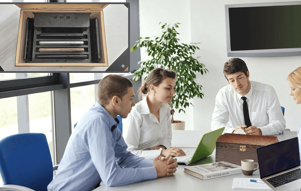 Profesjonalny Sejf Skrzynka Ultra soniczna KGA, Szkatułka blokująca nagrywanie i nasłuch GSM