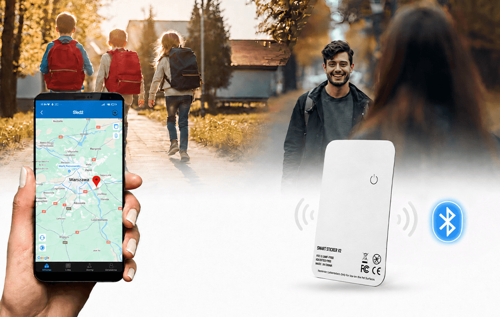 Lokalizator Naklejka PB708 PRO Typu TAG Bluetooth (Pełna Dyskrecja - Wersja 10 minut)