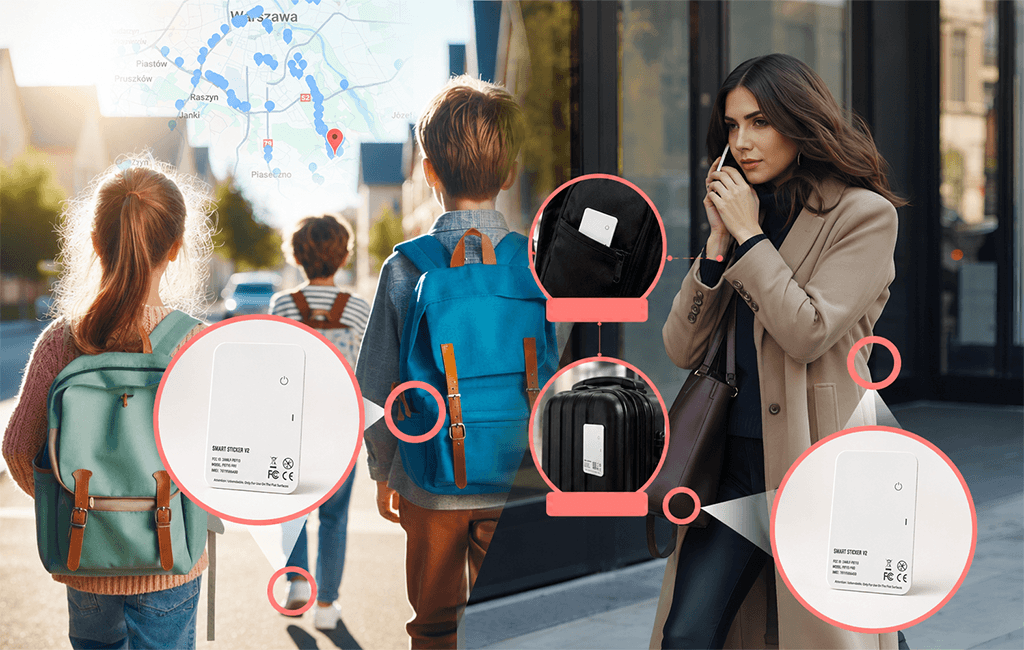 Lokalizator Naklejka PB708 PRO Typu TAG Bluetooth (Pełna Dyskrecja - Wersja 10 minut)