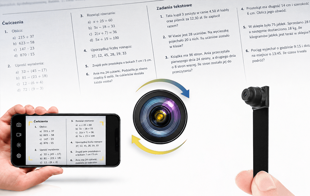 kamera wifi na egzamin test matura spyone Avada M8 EG gospy