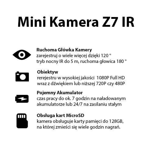 mini kamera nasobna z7  fullhd