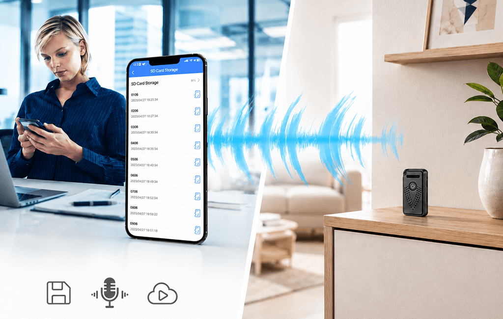 Mini dyktafon Wi-Fi AR01 zastosowanie