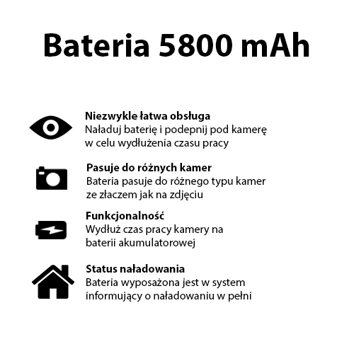bateria 5800 mah do kamer wifi i nie tylko