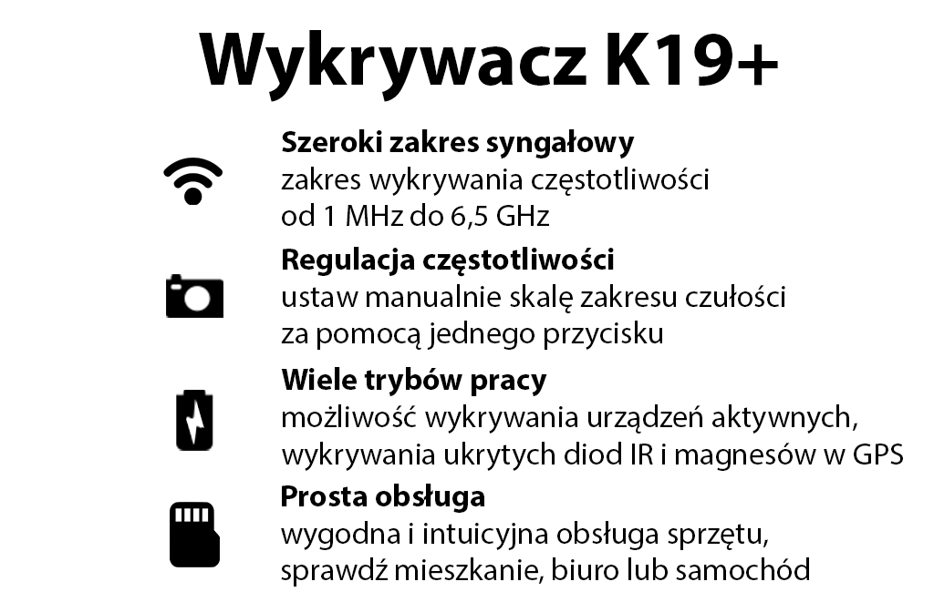 Wykrywacz Kamer, GPS, Podsłuchów C18 (pluskwy GSM, GPS, WI-FI, RF, IR, Magnesy)