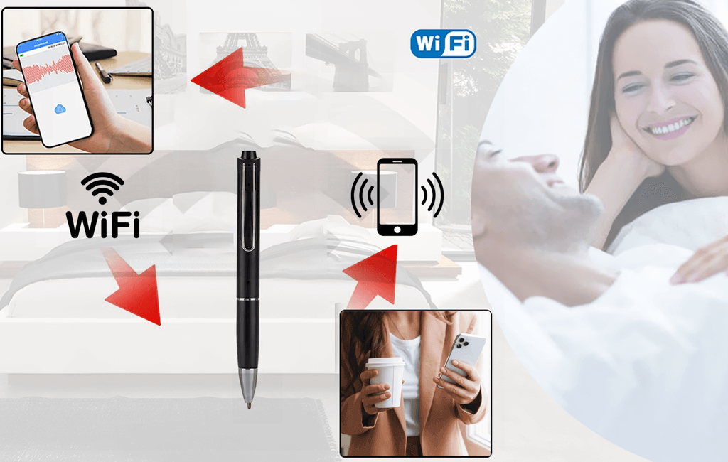 Długopis Dyktafon WI-FI Online AR05 Zdalny Podsłuch (Zapis i Odsłuch)
