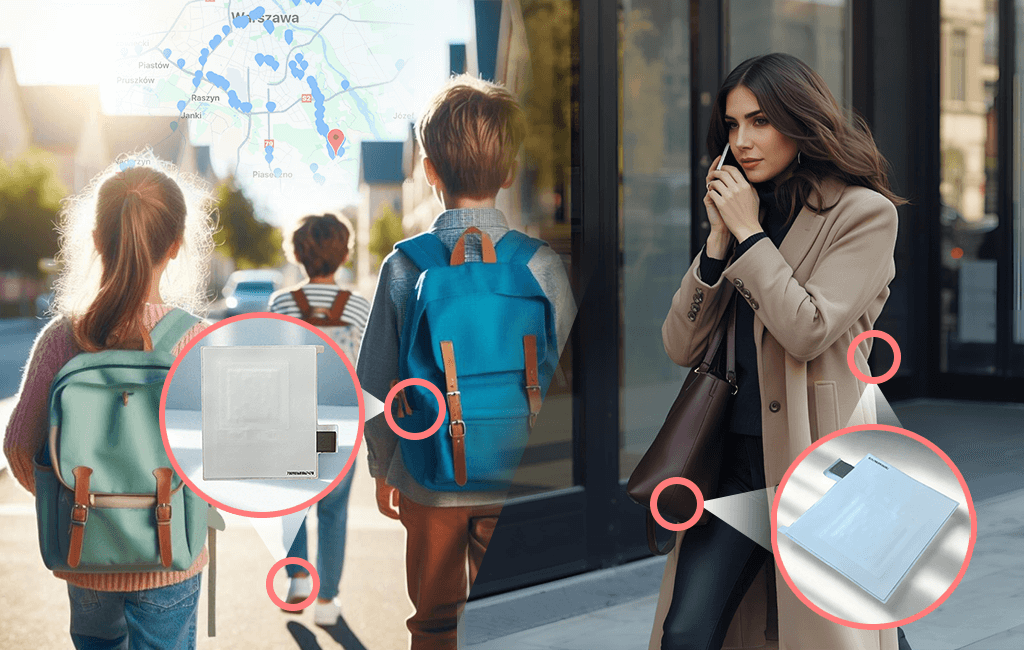 Lokalizator Naklejka MT780 Typu TAG Bluetooth (Pełna Dyskrecja)