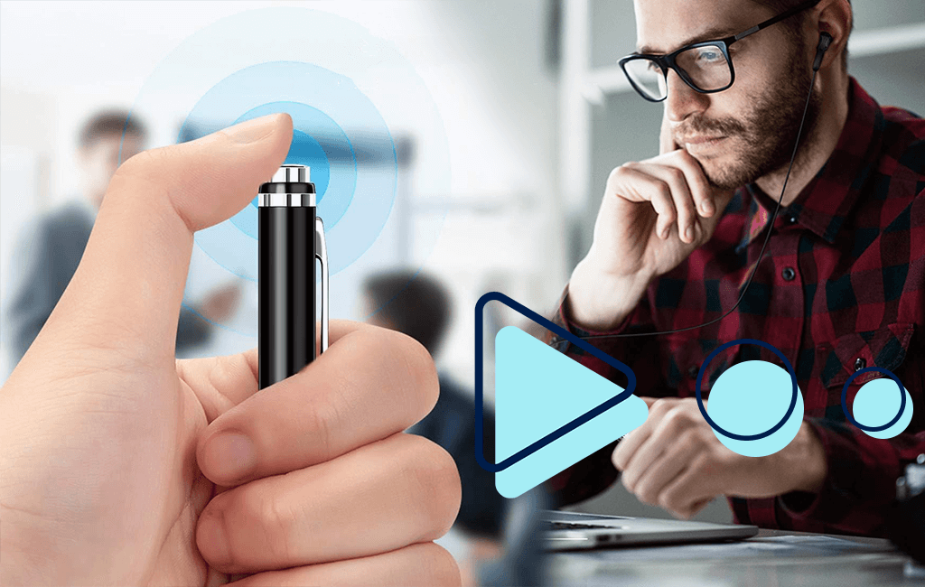 Długopis Dyktafon Q60V 2W1 ( + Detekcja Głosu )