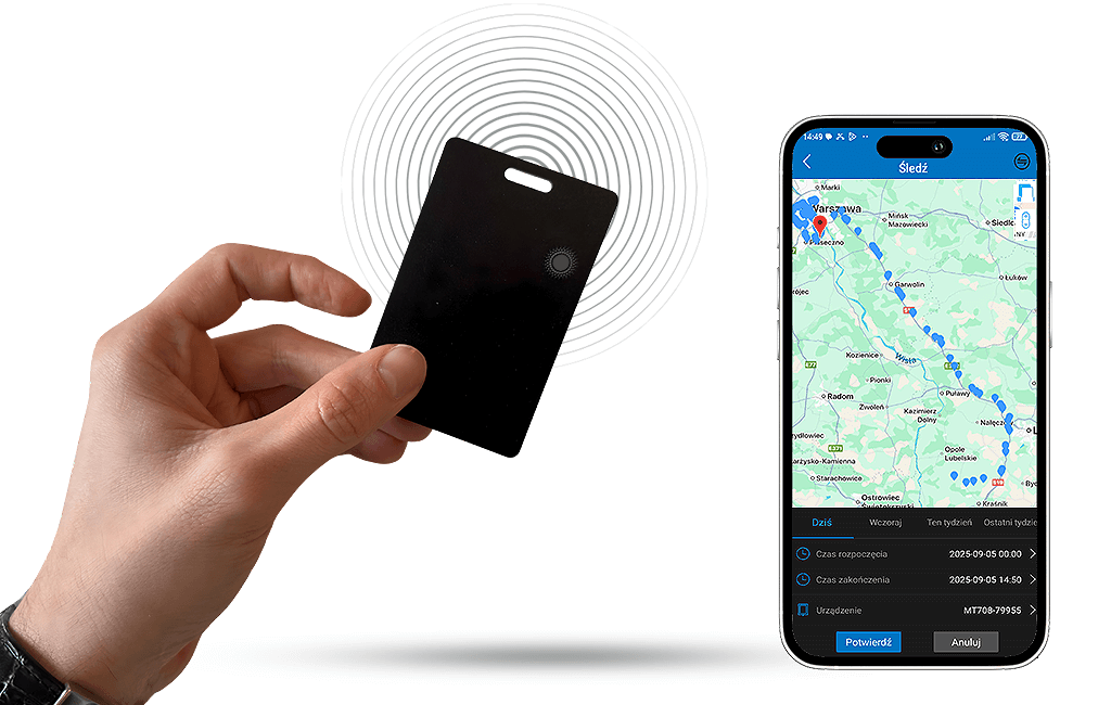 Lokalizator Naklejka MT780 Typu TAG Bluetooth (Pełna Dyskrecja)