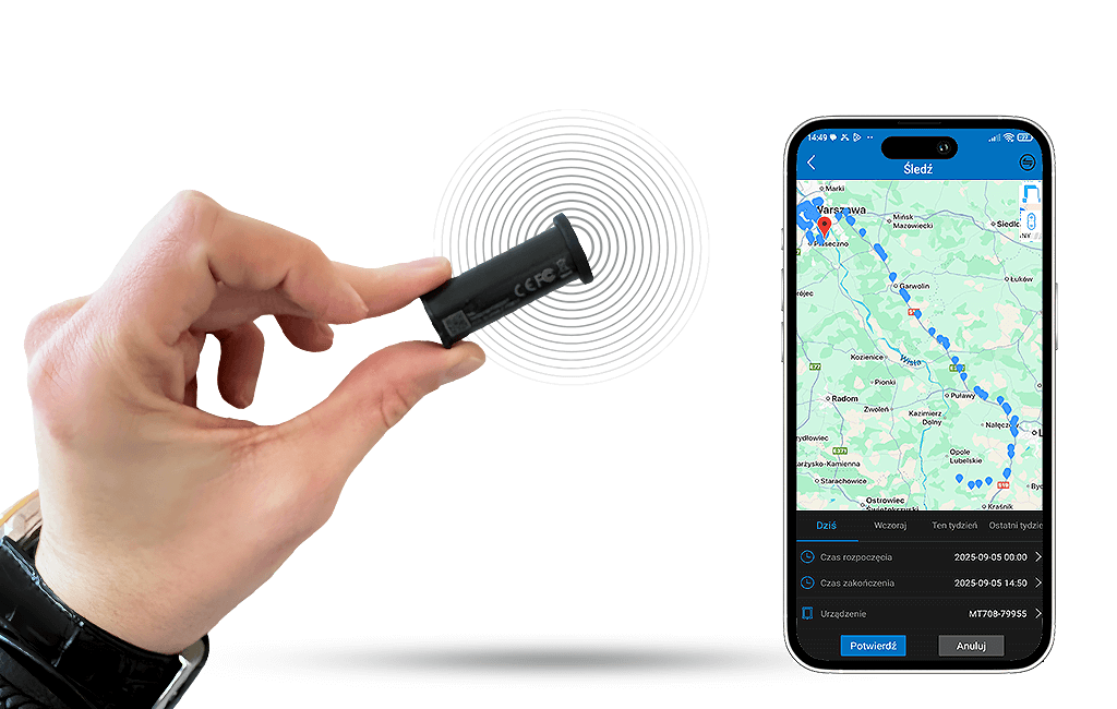 Lokalizator Tubka MT611 Typu TAG Bluetooth do zabezpieczenia roweru, hulajnogi (Pełna Dyskrecja - do 2 lat pracy)