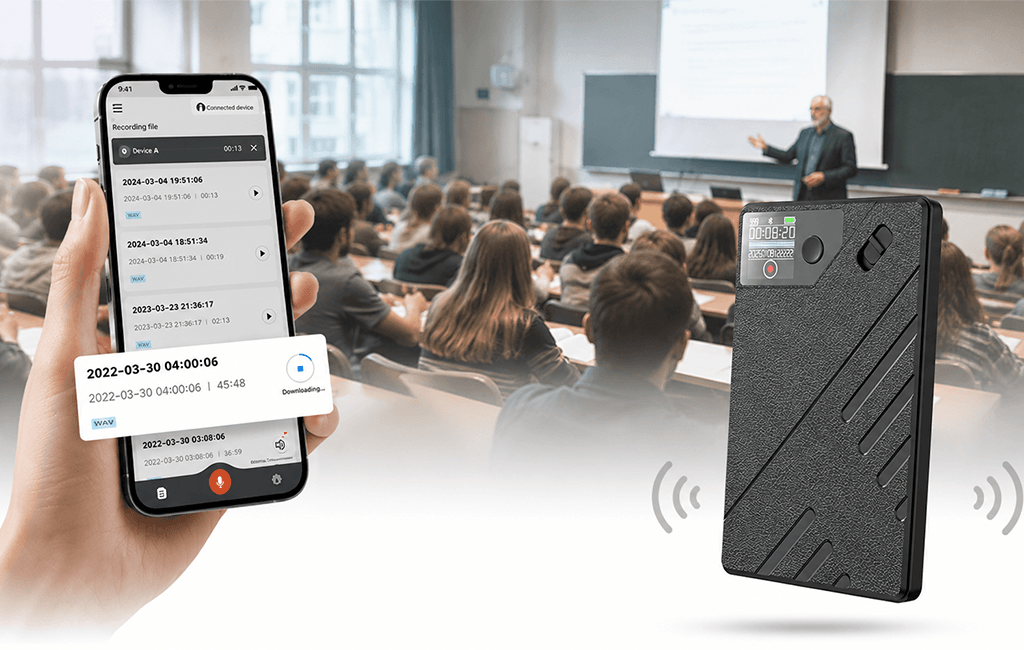 Dyktafon A5 AI 32GB (Aplikacja Bluetooth i Transkrypcja)