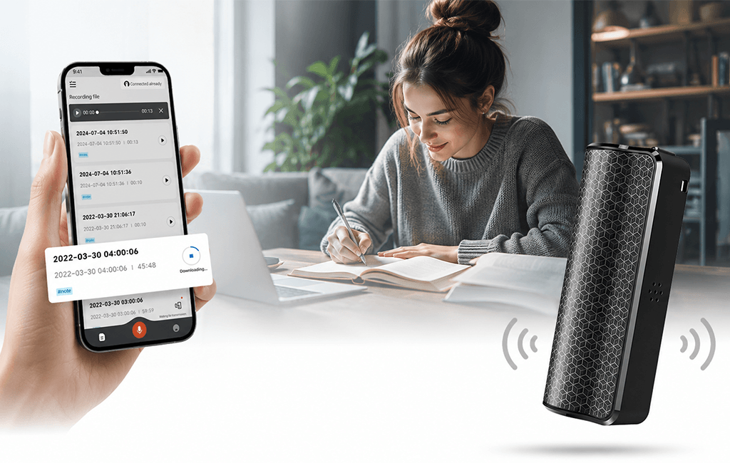 Dyktafon Q70A 16GB AI (Aplikacja Bluetooth i Transkrypcja)