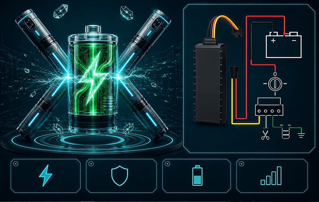 Lokalizator GPS MV710G 4G pod zasilanie do Samochodu, Motoru czy Łodzi (Z Odcięciem Paliwa)
